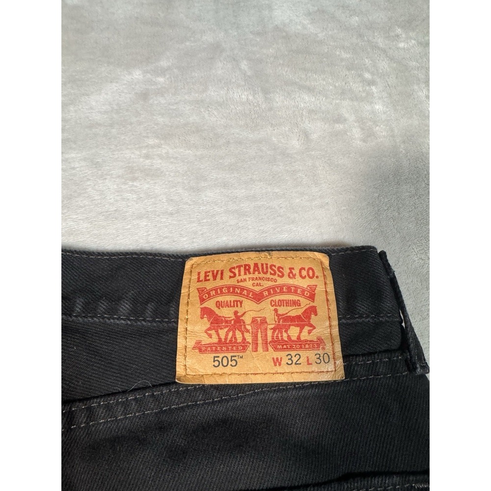 Levis 505 Jeans Size 32x32 Black - Picture 8 of 10